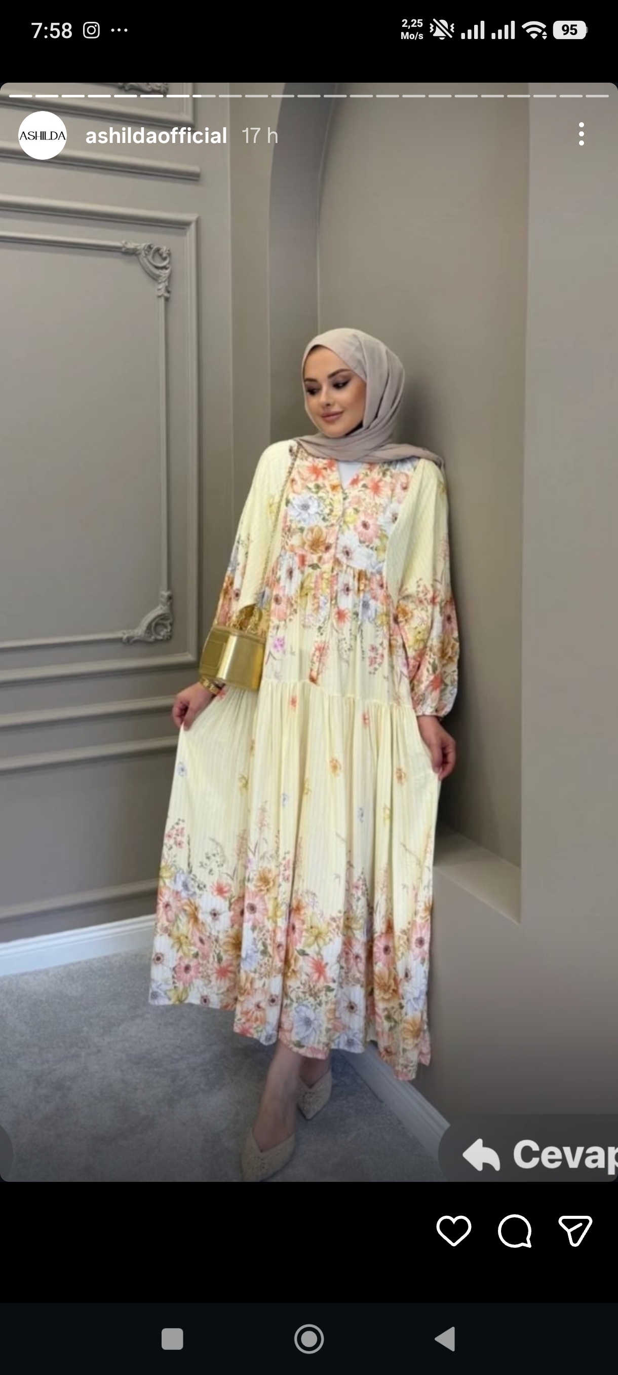  فستان فلورا أصفر 